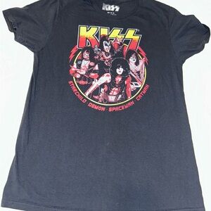 Kiss Kids Black and Red Band Tee